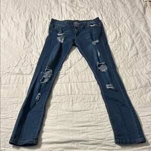 Distressed Blue Women's Jeans
